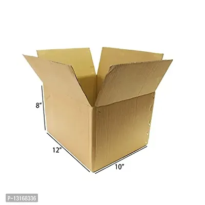Brown Packaging Corrugated 12 X 10 X 8 Inch 3 Ply Pack Of 25 Carton Boxes For Moving, Shipping, Storage, Heavy Duty Use