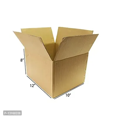 Brown Packaging Corrugated 12 X 10 X 8 Inch 3 Ply Pack Of 25 Carton Boxes For Moving, Shipping, Storage, Heavy Duty Use-thumb0