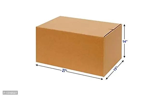 Heavy Duty 5Ply Corrugated Box 27X14X13 (Inch) Carton Box For Packaging/Goods Transportation (2 Box)-thumb0
