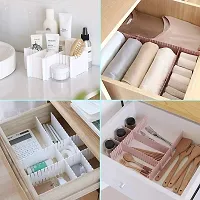 SPIRITUAL HOUSE Adjustable plastic Drawer Divider Storage Organizer (31 cm x 7 cm x 4 cm, Random Color) - 8 Pieces, plastic-thumb3