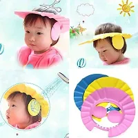 SPIRITUAL HOUSE New Adjustable Safe Soft Bathing Baby Shower Cap Wash Hair for Children Baby Eye Ear Protector Adjustable Leaves Shape Bathing Shower/Shamoo Cap Hat Pack of 1 Baby Shower Cap-thumb4