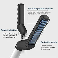 SPIRITUAL HOUSE Hair Styler For Men, Electric Beard Straightener, Massage Hair Comb Beard Comb Multifunctional Curly Hair Straightening Comb Curler, Beard Straightener For Men(Black)-thumb3