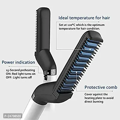 SPIRITUAL HOUSE Hair Styler For Men, Electric Beard Straightener, Massage Hair Comb Beard Comb Multifunctional Curly Hair Straightening Comb Curler, Beard Straightener For Men(Black)-thumb4