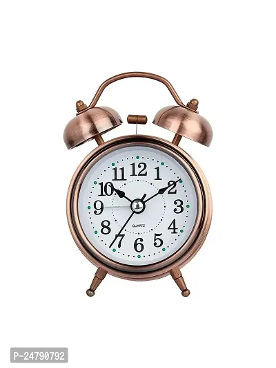 SPIRITUAL HOUSE Twin Bell Gold Alarm Clock Durable  Long Lasting-thumb0