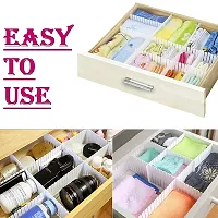 SPIRITUAL HOUSE Adjustable plastic Drawer Divider Storage Organizer (31 cm x 7 cm x 4 cm, Random Color) - 8 Pieces, plastic-thumb2