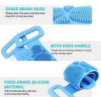 SPIRITUAL HOUSE? Silicone Body Back Scrubber Bath Brush Washer For Dead Skin Removal Mens Womens Double Side Brush Belt For Shower Exfoliating Belt, Lathers Well, Easy to Clean(Body Scrubber)-thumb2