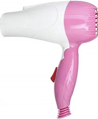 SPIRITUAL HOUSE Professional 2 Speed Control Foldable Hot and Cold Hair Blow Dryer with Thin Styling Nozzle and Diffuser for Women and Men, 1000 Watt