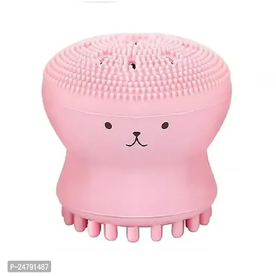 SPIRITUAL HOUSE Octopus Design Silicone Facial Cleansing Brush Face Exfoliate Massage Beauty Tool  Loofah For Bath Sponge,Bathing Scrub - 1 piece (Random colour)