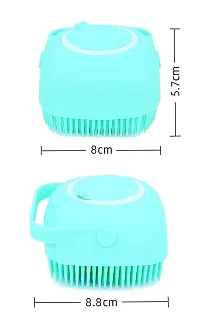 SPIRITUAL HOUSE Bath Body Brush Silicone body scrubber Soft Bath Body Brush with Shampoo Dispenser - Skin Massage shower brush for men women kids unisex (Multicolor) (1PCS)-thumb3