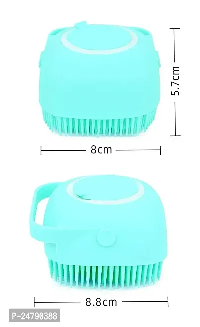 SPIRITUAL HOUSE Bath Body Brush Silicone body scrubber Soft Bath Body Brush with Shampoo Dispenser - Skin Massage shower brush for men women kids unisex (Multicolor) (1PCS)-thumb4