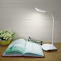 SPIRITUAL HOUSE LED Touch On/Off Switch Desk Lamp/Student Study Reading Dimmer Rechargeable Led Table Lamps(White)-thumb1