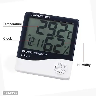 SPIRITUAL HOUSE Humidity Temperature Digital Hygrometer Clock with Alarm and Memory Function for Humidity and Temperature Measurement-thumb5