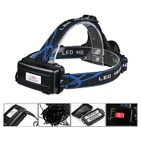 SPIRITUAL HOUSE Ultra Brightness Rechargeable Head Torch Headlamp Weatherproof LED Flash Light with Rechargeable Batteries Zoomable Work Light, Hard Hat Light (Rechargable LED Head lamp)-thumb1