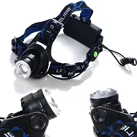 SPIRITUAL HOUSE Ultra Brightness Rechargeable Head Torch Headlamp Weatherproof LED Flash Light with Rechargeable Batteries Zoomable Work Light, Hard Hat Light (Rechargable LED Head lamp)-thumb2