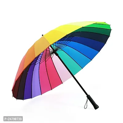 SPIRITUAL HOUSE? Rainbow Umbrella | Multi-Color Rainbow Umbrella | Light Weight for Rain and Photography (Rainbow)-thumb0