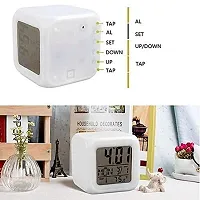 SPIRITUAL HOUSE Magic Digital Calendar, Timer Watch, Temperature Light Operated LED Plastic Alarm Clock with Automatic 7 Color Changing-thumb3