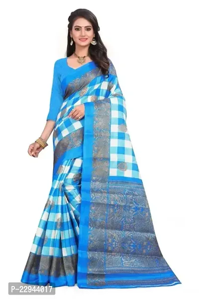 New Printed Art Silk Saree-thumb0