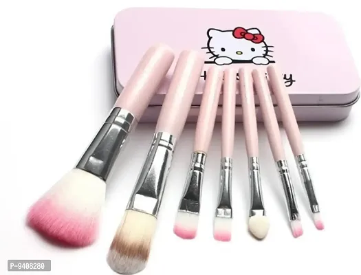 Hello Kitty Pink Makeup Brushes Set Of 7