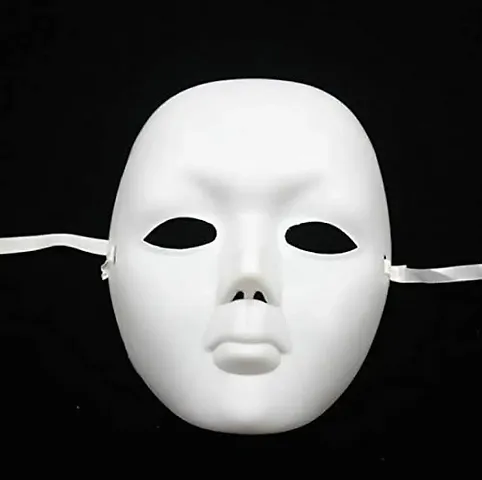 Plain White Plastic Party Mask