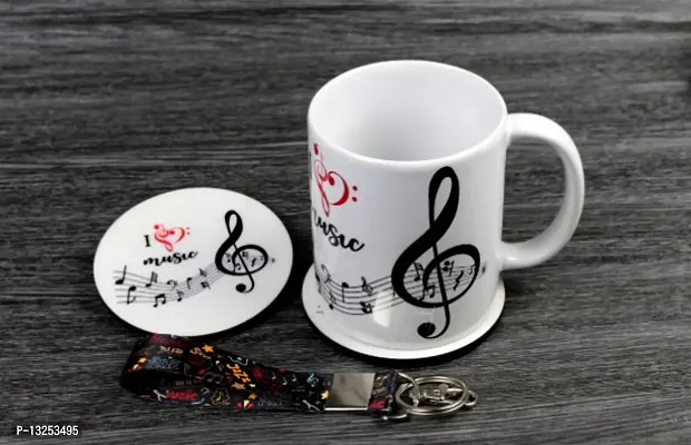 Ceramic Coffee Mug With Keychain Coaster-thumb0