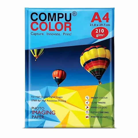 Compu Color Cast Coated Glossy Paper A4 210Gsm (20Sheets)