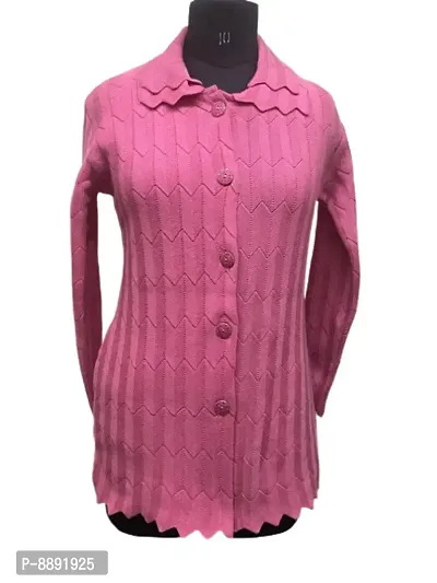 Classic Wool Solid Cardigan Sweaters for Women-thumb0