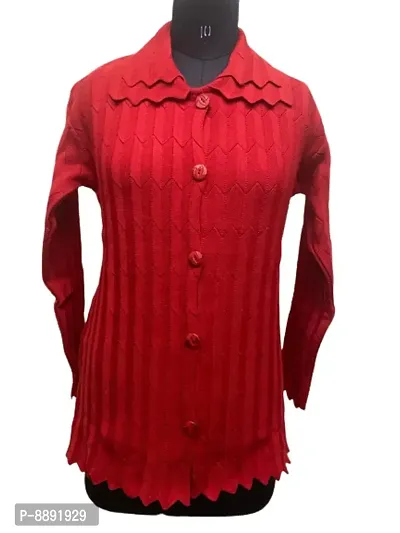 Classic Wool Solid Cardigan Sweaters for Women-thumb0