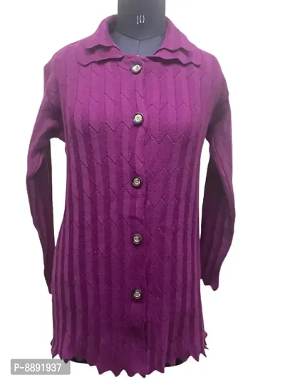 Classic Wool Solid Cardigan Sweaters for Women