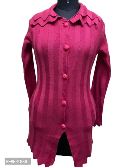 Classic Wool Solid Cardigan Sweaters for Women