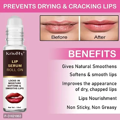 KRIVETY brown Natural Pink Lip Serum Oil For Lip Shine, Glossy, Soft With Moisturizer (10 ml) (pack of 1)-thumb2