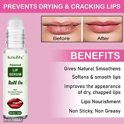 KRIVETY NEEM Natural Pink Lip Serum Oil For Lip Shine, Glossy, Soft With Moisturizer (10 ml) (pack of 2)-thumb3