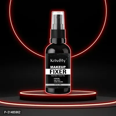 Krivety Long Stay Non Sticky Makeup Fixer, Setting Spray for Face Makeup with Aloevera and Green Tea 50 ml-thumb2