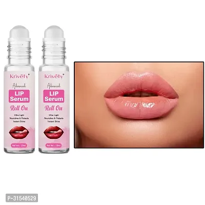 Natural Lip Serum for Lip Shine, Glossy, Soft with Moisturizer for Men and Women  10 Ml Pack Of 2