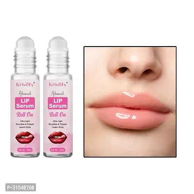 Natural Lip Serum for Lip Shine, Glossy, Soft with Moisturizer for Men and Women  10 Ml Pack Of 2