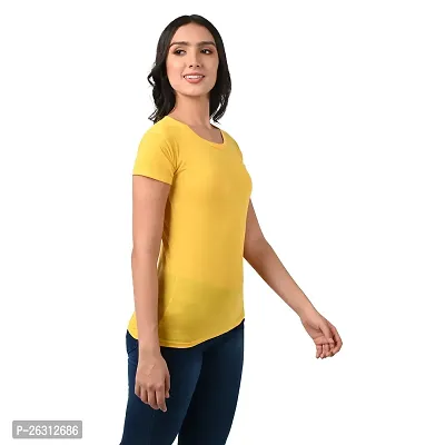 Dress Closet Women's Solid Regular Fit Half Sleeve T-Shirt-thumb4