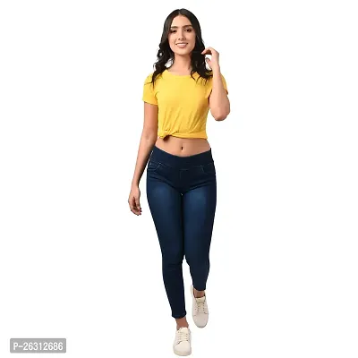 Dress Closet Women's Solid Regular Fit Half Sleeve T-Shirt-thumb3