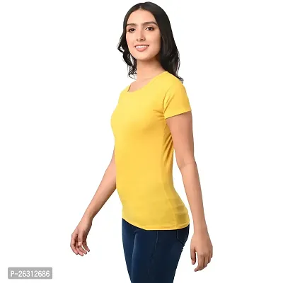 Dress Closet Women's Solid Regular Fit Half Sleeve T-Shirt-thumb5