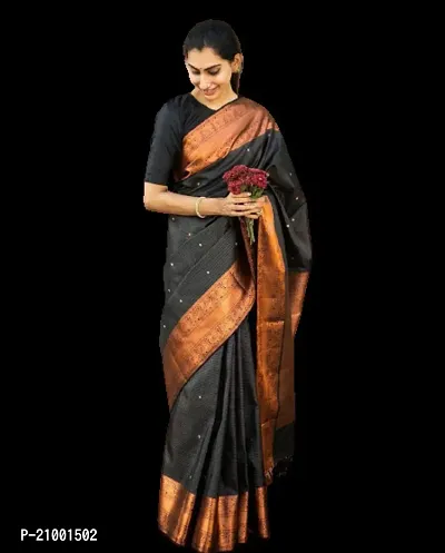 Stylish Georgette Black Printed Saree with Blouse piece For Women