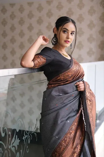 Classic Silk Jacquard Saree with Blouse piece