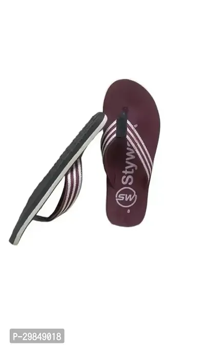 Stylish Brown Synthetic Slippers For Men-thumb0