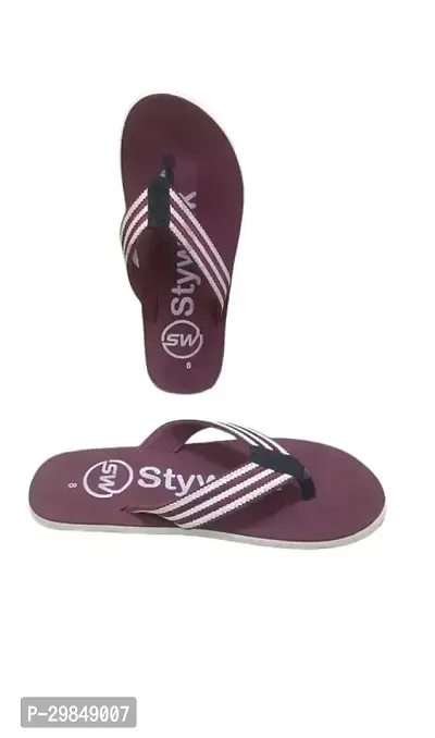 Stylish Brown Synthetic Slippers For Men