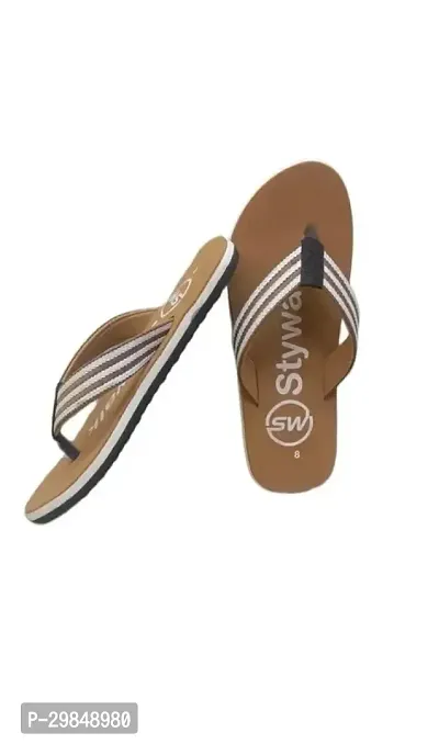 Stylish Brown Synthetic Slippers For Men-thumb0