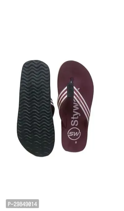 Stylish Brown Synthetic Slippers For Men