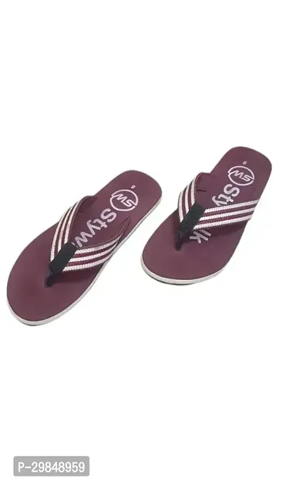 Stylish Brown Synthetic Slippers For Men-thumb0