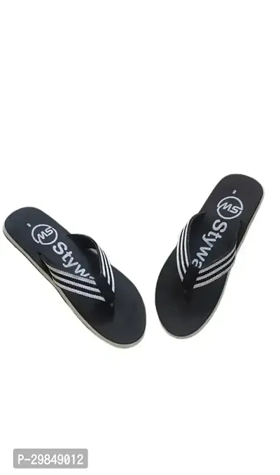 Stylish Black Synthetic Slippers For Men