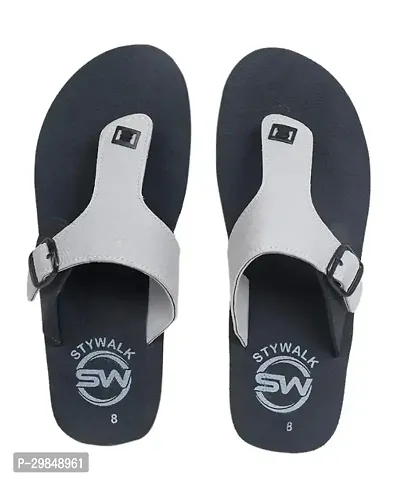 Stylish Black Synthetic Flip Flops For Men-thumb0