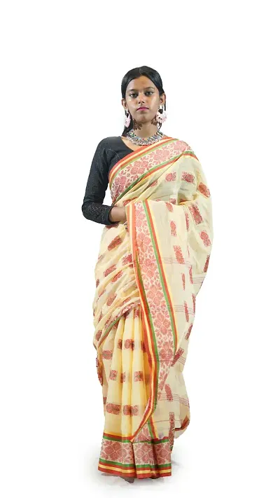 New In Cotton Saree with Blouse piece 