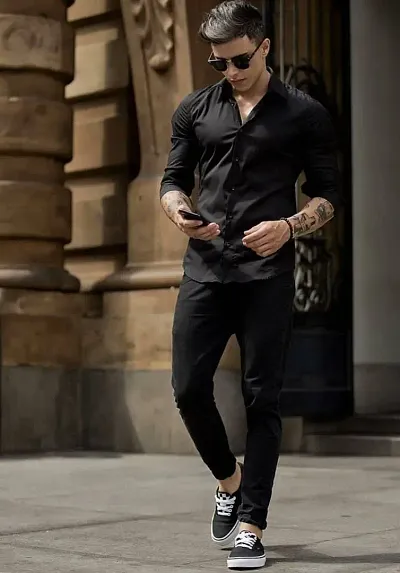 Stylish Cotton Long Sleeve Shirt For Men