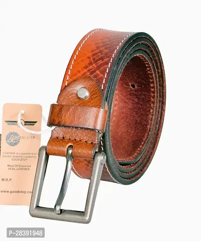 Classic Brown Solid Leatherite Belt For Men-thumb0