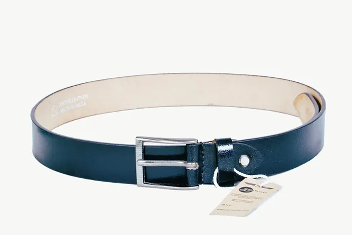 Classic Black Solid Leatherite Belt For Men